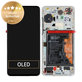 Дисплей с тъчскрийн, рамка и батерия за Huawei P40, 02353MFW, Ice White / Silver Frost, Genuine Service Pack