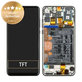 дисплей за Huawei P30 Lite (2020), Тъчскрийн и рамка с батерия, 02352PJM, Midnight Black, Genuine Service Pack