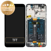 дисплей за Huawei Y5p, Тъчскрийн и рамка с батерия, 02353RJP, черен, Black, Genuine Service Pack