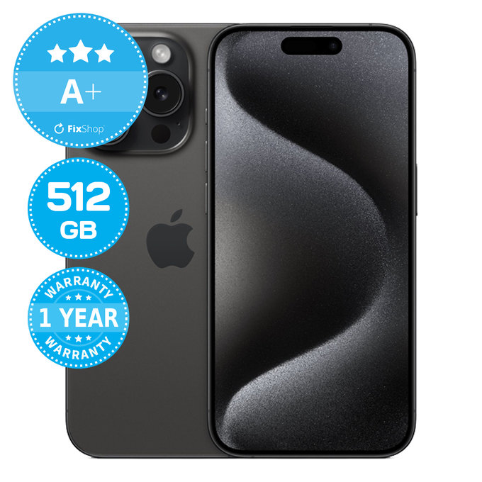 Apple iPhone 15 Pro Black Titanium 512GB A+ Обновени