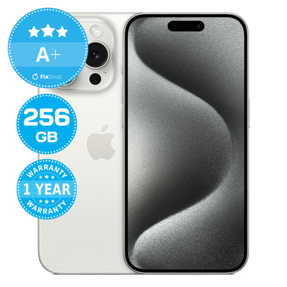 Apple iPhone 15 Pro White Titanium 256GB A+ Обновени