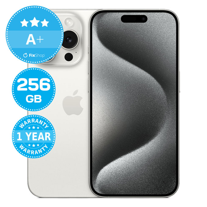 Apple iPhone 15 Pro White Titanium 256GB A+ Обновени