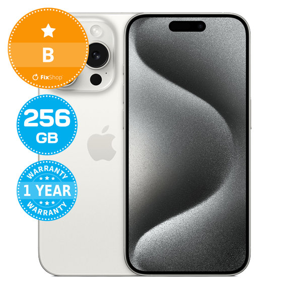 Apple iPhone 15 Pro White Titanium 256GB B Обновени