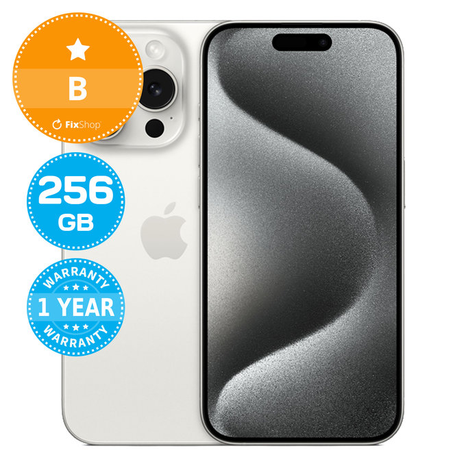 Apple iPhone 15 Pro White Titanium 256GB B Обновени