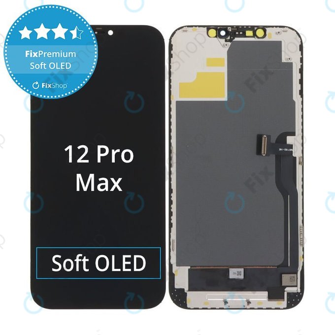 Дисплей Soft OLED за iPhone 12 Pro Max, Тъчскрийн с рамка, DIAGNOSTIC