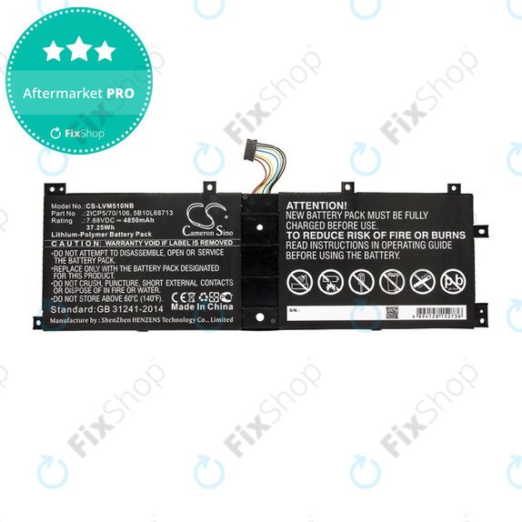 Батерия за Lenovo IdeaPad Miix 510, Miix520, Miix 5 Pro, 4850mAh, Li-Pol, 7.68V, 2ICP5/70/106, HQ