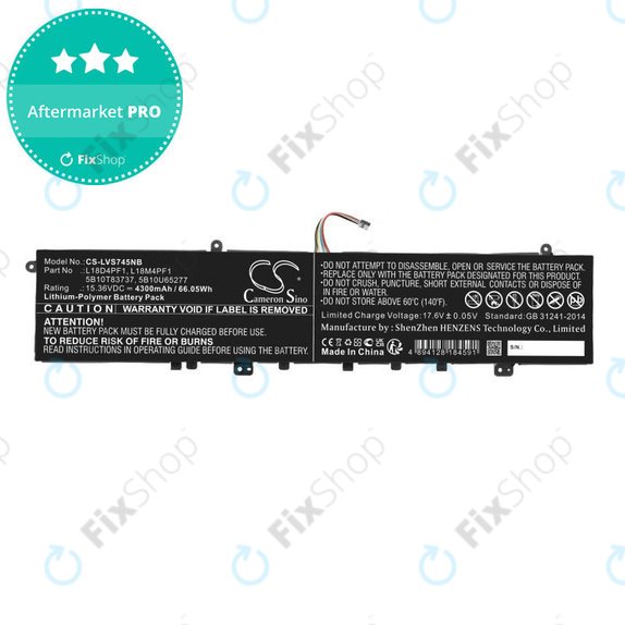 Батерия за Lenovo Yoga, 4300mAh, Li-Pol, 15.36V, L18D4PF1, HQ