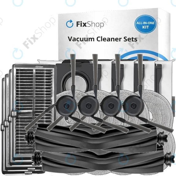 Комплект резервни части за Mova P50 Ultra (2x Основна четка, 4x Филтър, 4x Странична четка, 8x Моп кърпа, 4x Торба за прах)