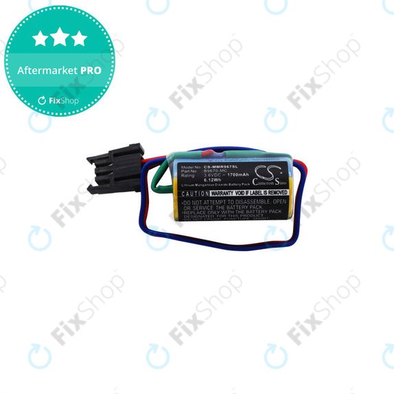 Батерия за Mitsubishi Robot Control PLC, A RH, MR, 1700mAh, Li-MnO2, 3.6V, B9670-MC, HQ