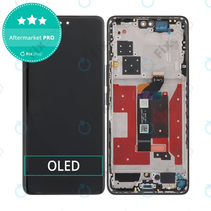 Дисплей OLED за Honor 200 Pro, Black, Тъчскрийн с рамка
