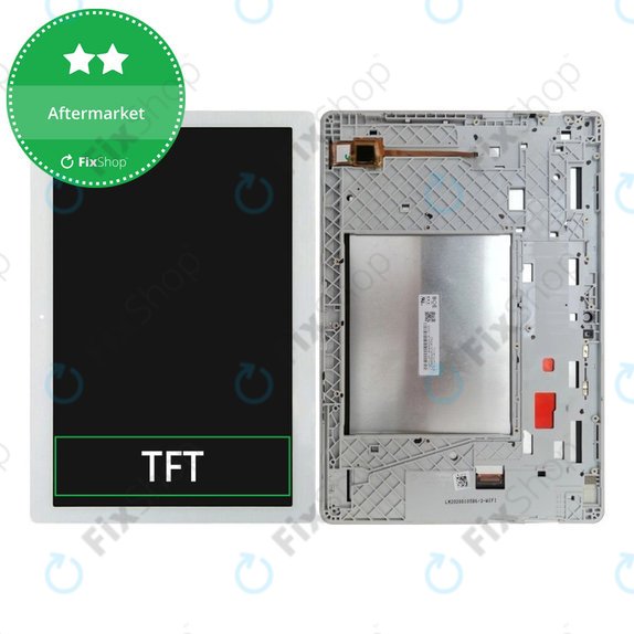 LCD дисплей за Lenovo Tab M10 TB-X505, Тъчскрийн и рамка, бял, White, TFT