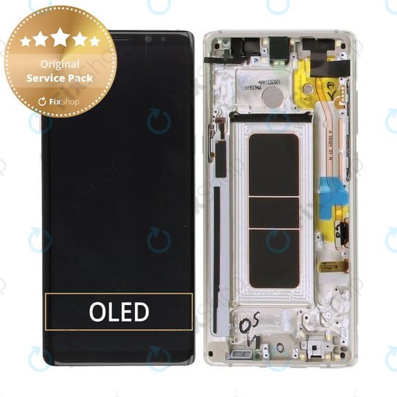 дисплей за Samsung Note 8 N950F, Тъчскрийн и рамка, Maple Gold, GH97-21065D, GH97-21066D, Genuine Service Pack