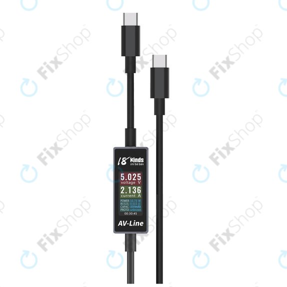 Интелигентен кабел за зареждане с детекция (USB-C – USB-C), AV-Line
