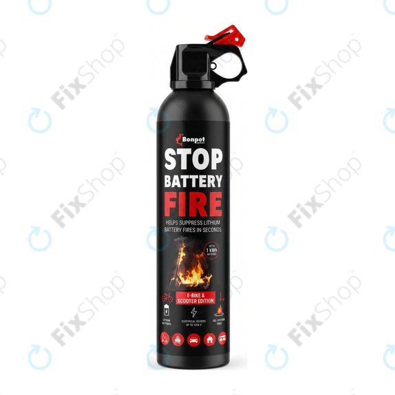 Bonpet Пожарогасителен спрей за литиеви батерии, 500 ml, E-Bike & Scooter Edition