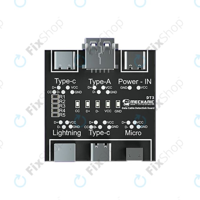 Тестер за дата кабели (Lightning, USB-C, microUSB), Mechanic DT3