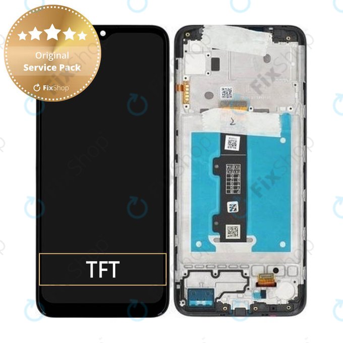 дисплей за Motorola Moto E20 XT2155-3, Тъчскрийн и рамка, TFT, 5D68C19457, Genuine Service Pack