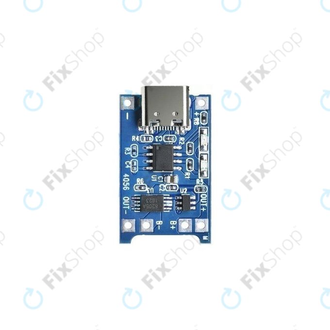 Модул за зареждане TP4056 за Li-ion батерия 18650, USB-C, 1 A