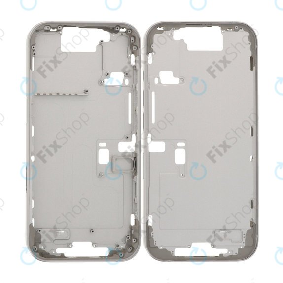 Средна рамка с бутон за включване и бутони за сила на звука за iPhone 16 Pro, White Titanium