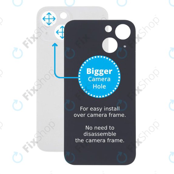 задния капак с голям отвор за камера за iPhone 13 Mini, Starlight