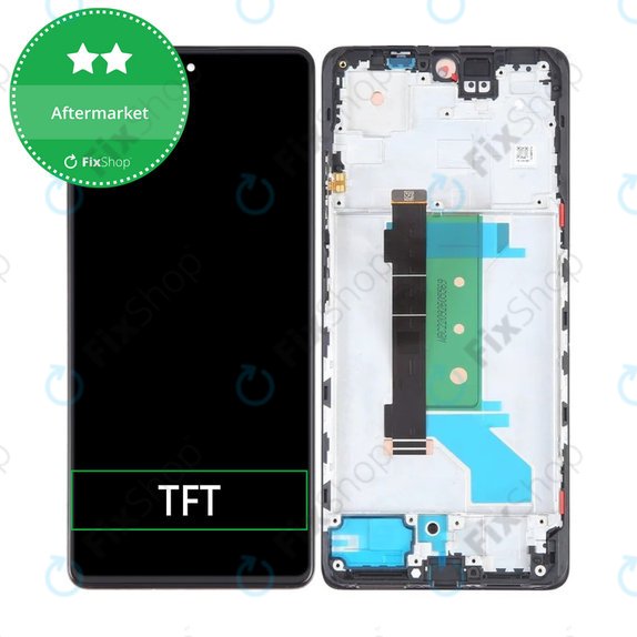 дисплей за Xiaomi Redmi Note 12 Pro+ 5G, Тъчскрийн и рамка, Midnight Black, TFT