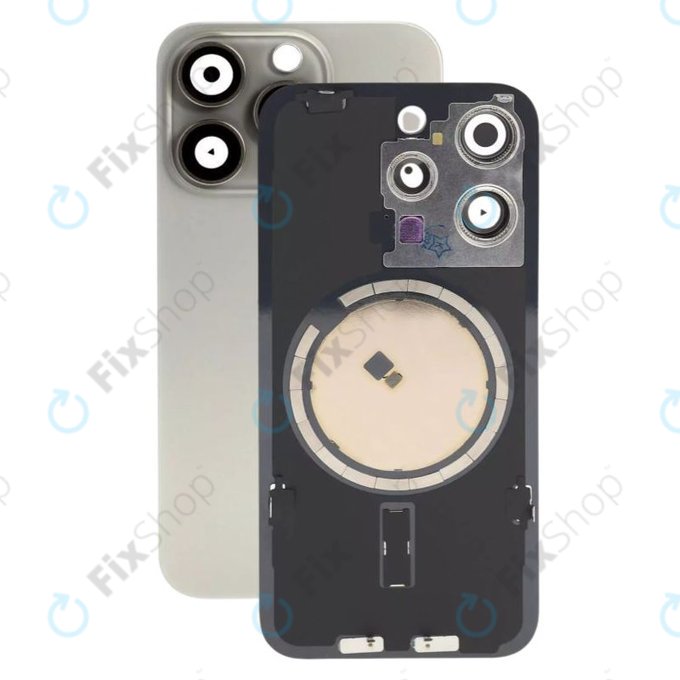 задния капак с обектив на камерата за iPhone 15 Pro, Natural Titanium