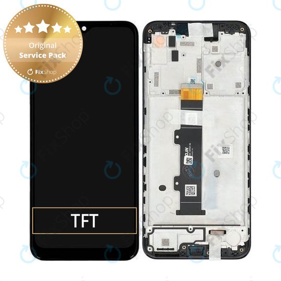 дисплей за Motorola Moto G30 XT2129, Тъчскрийн и рамка, 5D68C18187, Phantom Black, Genuine Service Pack