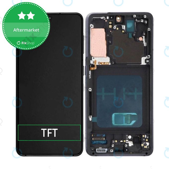 дисплей за Samsung S21 G991B, Тъчскрийн и рамка, Phantom Grey, TFT