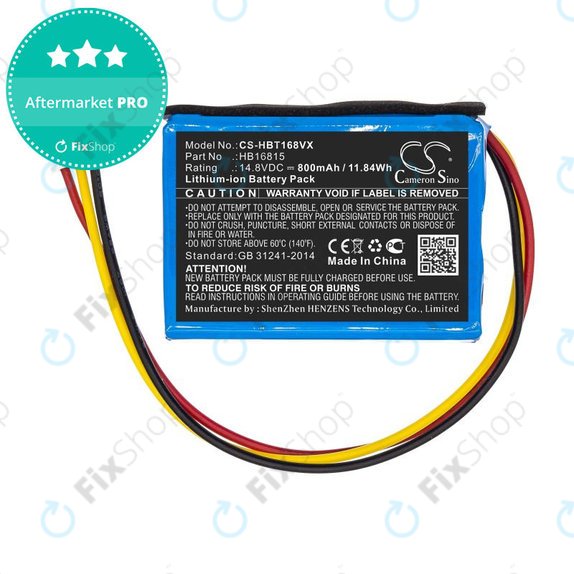 Батерия за Hobot 168, 188, 198, 268, 288, 298, 368, 388, 800mAh, Li-Ion, 14.8V, HB16815, HQ
