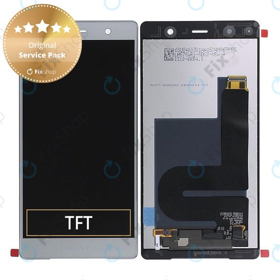 дисплей за Sony Xperia XZ2 Premium, Тъчскрийн без рамка, 1310-6654, Chrome Silver, Genuine Service Pack, TFT