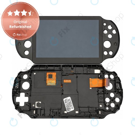 LCD дисплей за Sony PlayStation Vita 1000, тъчскрийн, рамка, черен, Black, Refurbished