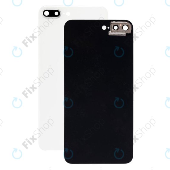 Задно стъкло с държач за камера за iPhone 8 Plus, Сребро, Silver