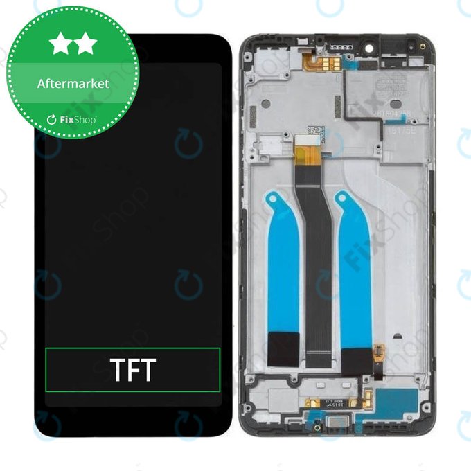 дисплей за Xiaomi Redmi 6, Redmi 6A, Тъчскрийн и рамка, черен, Black, TFT
