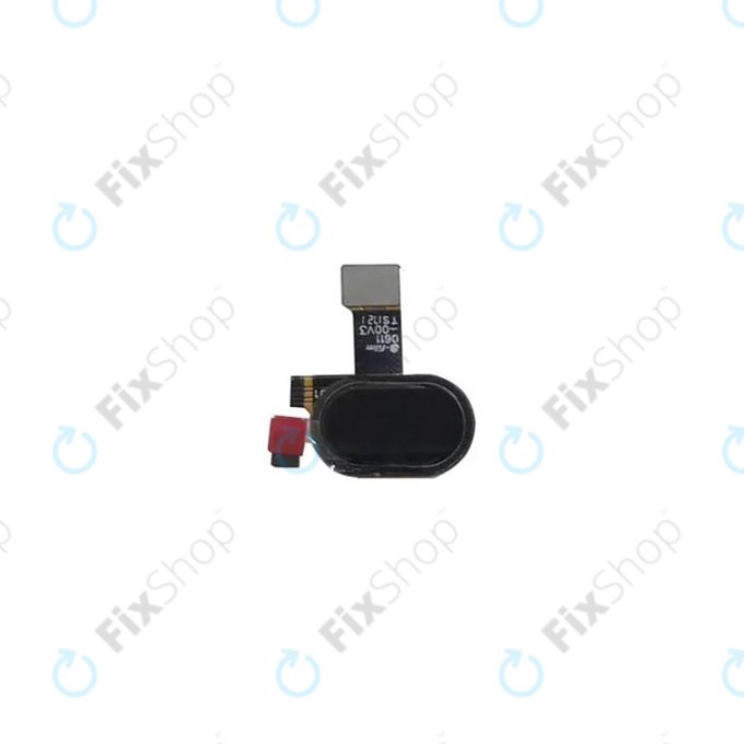 Бутон Home със сензор за пръстов отпечатък и flex кабел за Motorola Moto E4 XT1761, Black