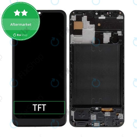 дисплей за Samsung A50 A505F, Тъчскрийн и рамка, черен, Black, TFT
