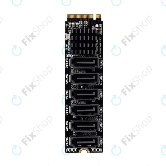 Разширителна карта M.2 PCIe, 6 SATA III порта