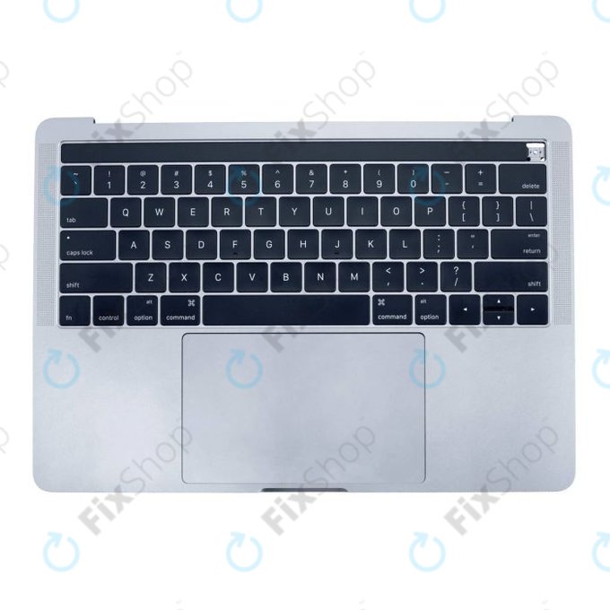 Горна рамка с клавиатура, микрофон, тъчпад и говорители за MacBook Pro 13" A1706 (късна 2016 – средата на 2017), US, Сребрист