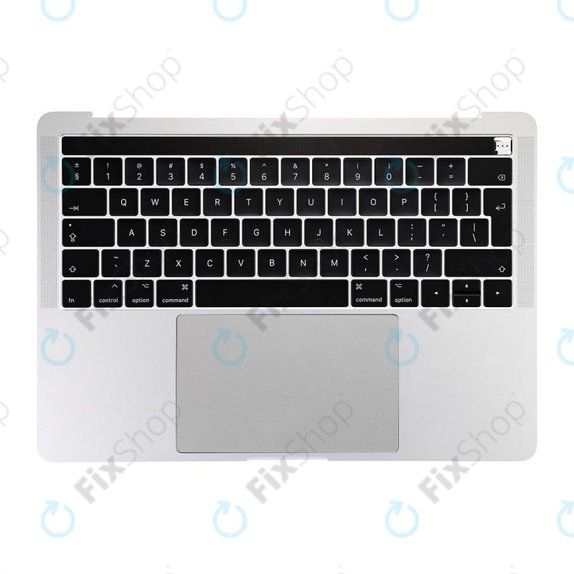 Горна рамка с клавиатура, микрофон, тъчпад и говорители за MacBook Pro 13" A1706 (късна 2016 – средата на 2017), UK, Сребрист