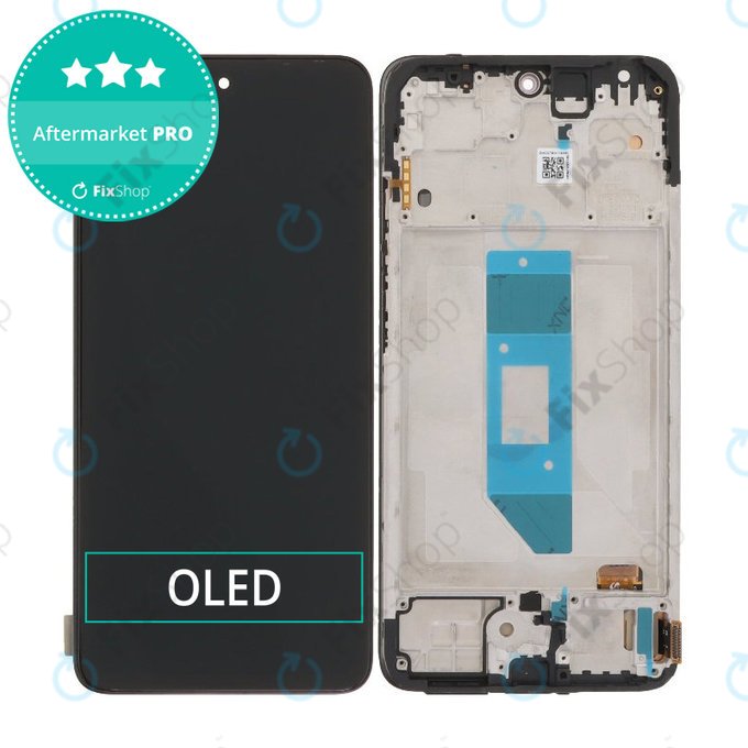 Дисплей OLED за Xiaomi Redmi Note 14 4G, Black, Тъчскрийн с рамка