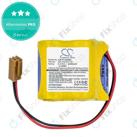 Батерия за Fanuc 18-T Series Programmable Logic, 2400mAh, Li-MnO2, 6V, BR-2/3AGCT4A, HQ