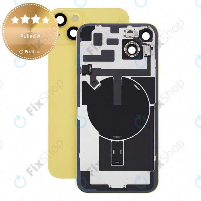 Стъкло на задния капак за iPhone 14 Plus, Yellow, Pulled A