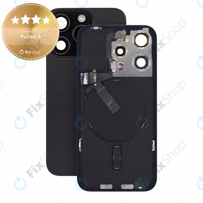 Стъкло на задния капак за iPhone 15 Pro, Black Titanium, Pulled A