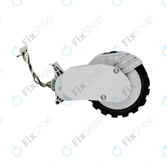 Колело с мотор ляво за Xiaomi Robot Vacuum X20, S10, Dreame X30, X20, X10 Pro, White, Бял