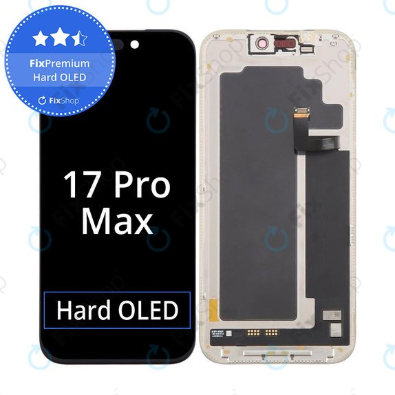 Дисплей Hard OLED за iPhone 17 Pro Max, Тъчскрийн с рамка, FixPremium