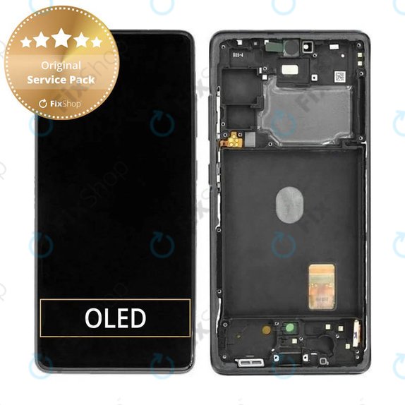 дисплей за Samsung S20 FE G780F, Тъчскрийн и рамка, GH82-24220A, GH82-24219A, GH82-31329A, GH82-31321A, Cloud Navy, Genuine Service Pack