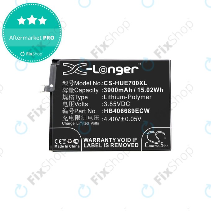 Батерия за Huawei Y7, 3900mAh, Li-Pol, 3.85V, HB406689ECW, HQ