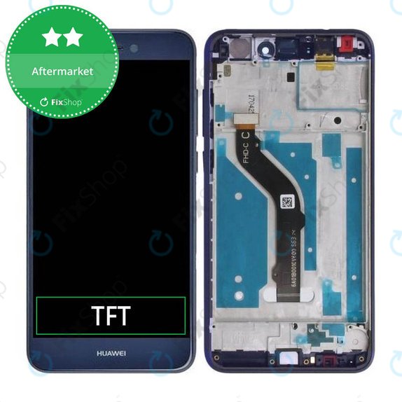 дисплей за Huawei P9 Lite (2017), Honor 8 Lite, Тъчскрийн и рамка, син, Blue, TFT