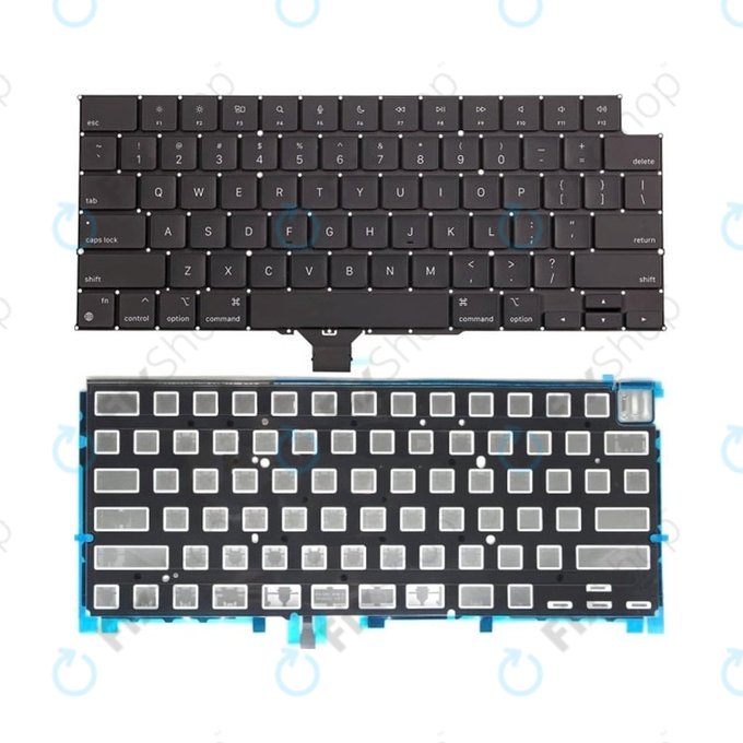 Клавиатура с подсветка за MacBook Pro 14" M1 Pro A2442 (2021), MacBook Pro 16" M1 Max A2485 (2021), US