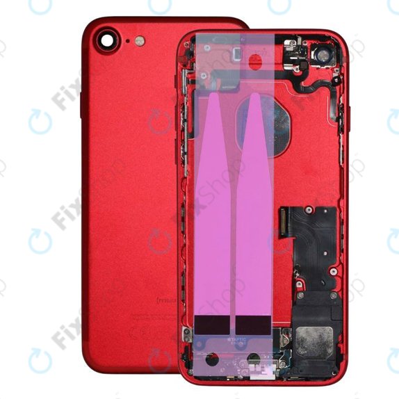 Заден калъф със малки части за iPhone 7, червен, Red