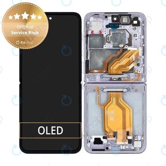 Дисплей за Xiaomi Mix Flip 2405CPX3DC, Purple, Тъчскрийн с рамка, 560003000N800 Genuine Service Pack