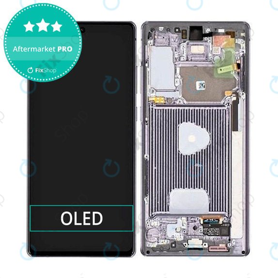 дисплей OLED за Samsung Note 20 N980B, Тъчскрийн и рамка, черен, Black